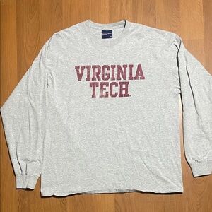 Virginia Tech Hokies MV Sport Long Sleeve T-Shirt Gray Men’s XL